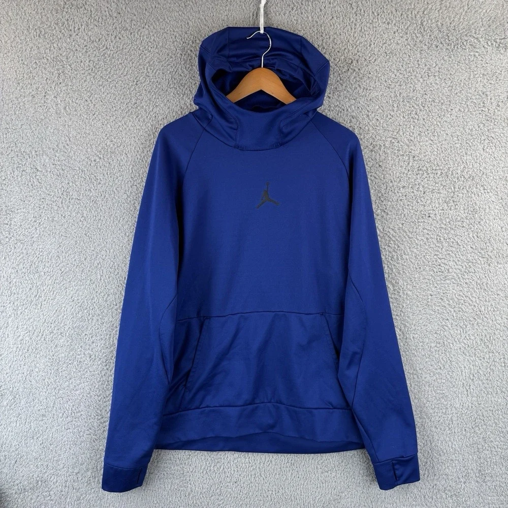 Nike Air Jordan Hoodie Mens XL‎ Blue Jumpman Flight Sweatshirt Basketball